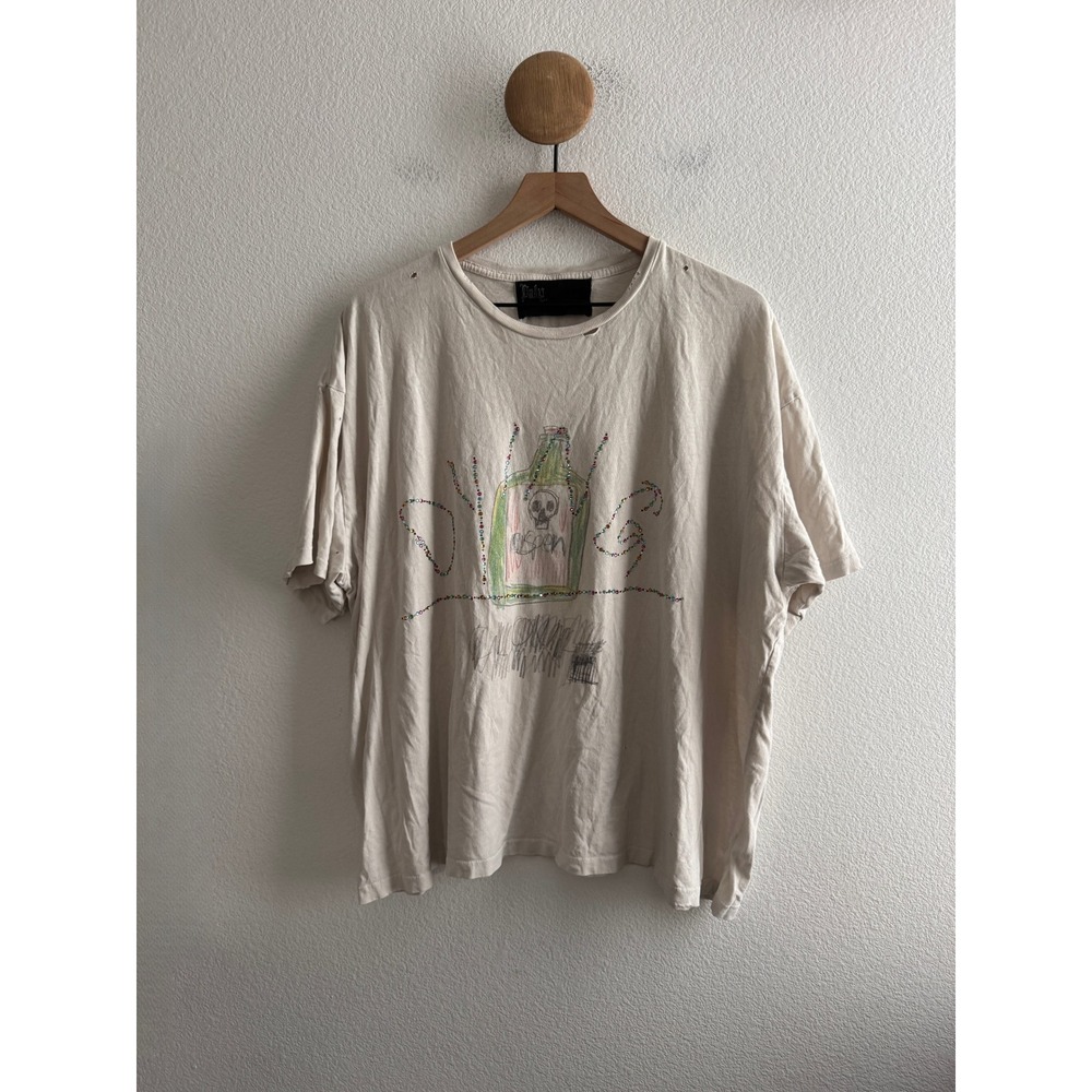 Paly Hollywood Poison DYING Graphic Rhinestone Distressed Tshirt Mens XL